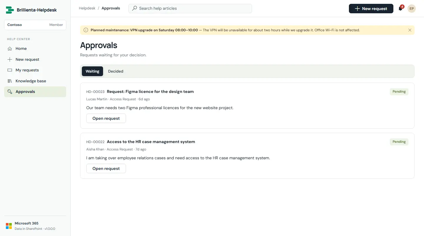 Approvals