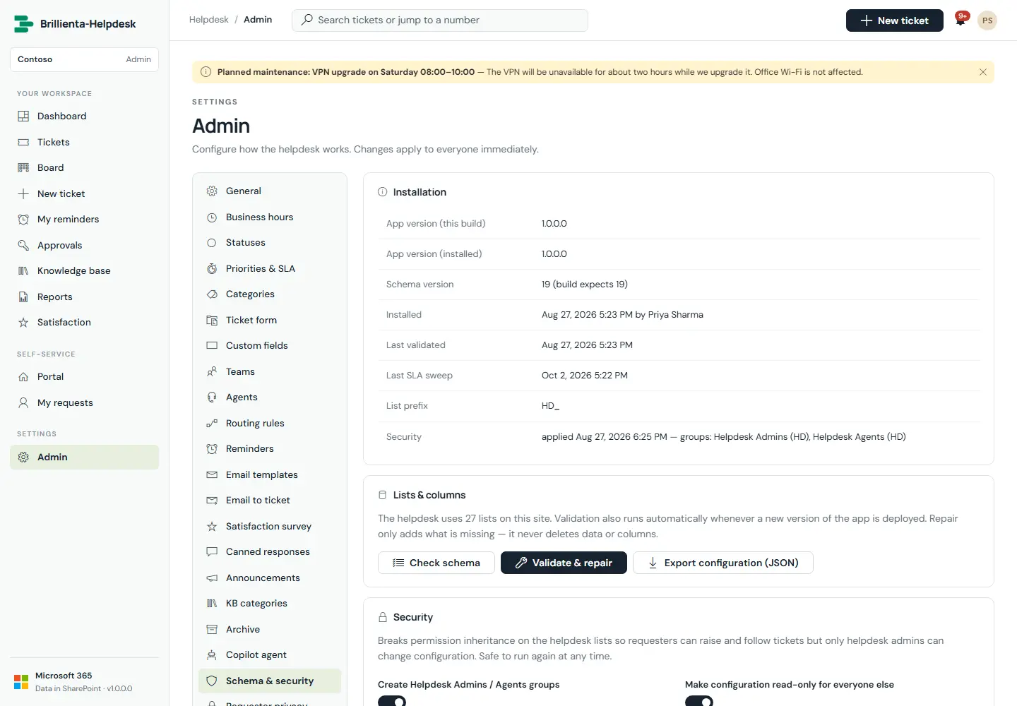 Schema and security