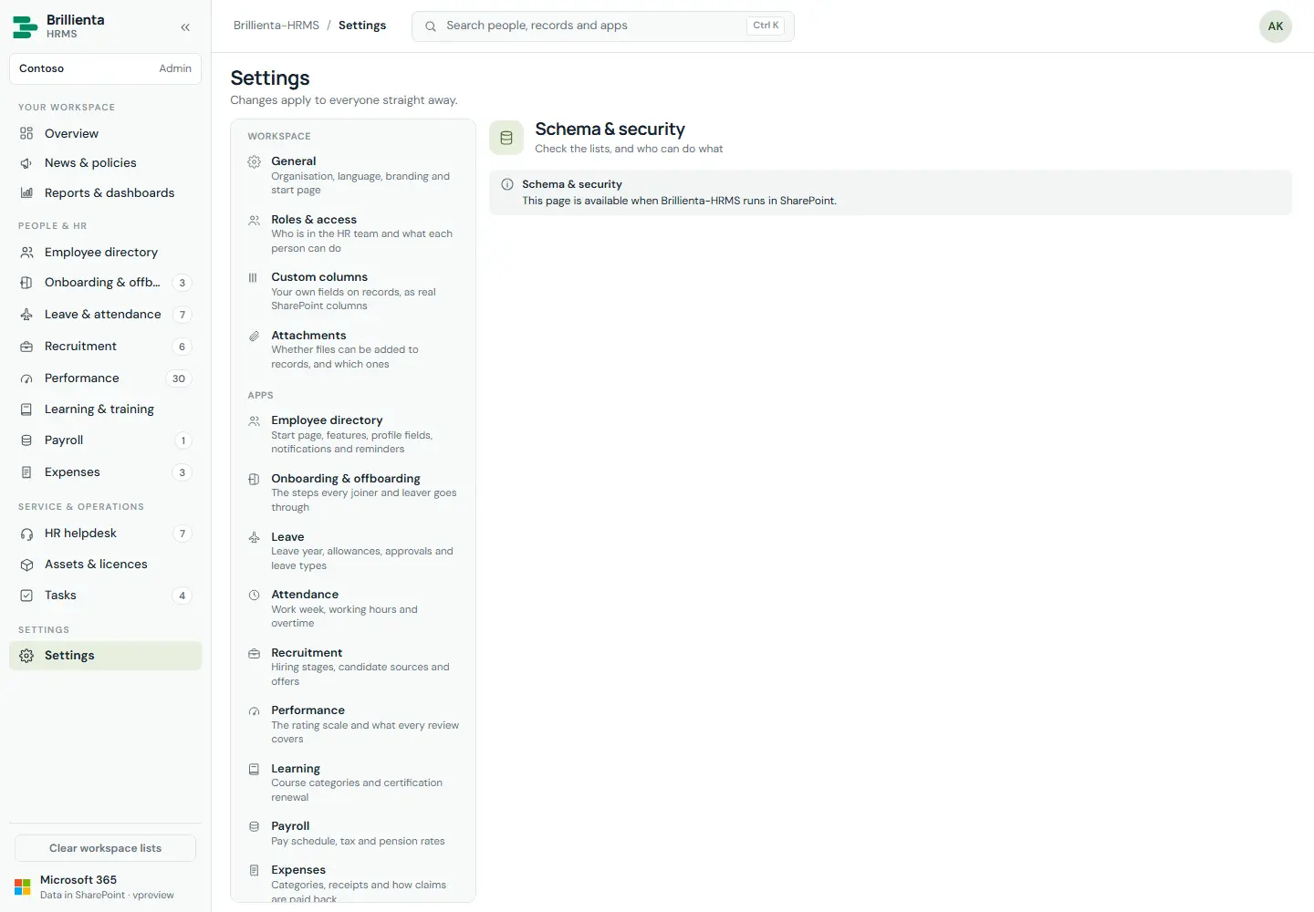 Schema and security with lists, validation and apply security.